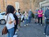 L'incontro con i cittadini di  Albarea durante la tappa dell'Ufficio Mobile del Comune di Ferrara nella frazione