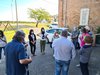 Un momento dell'incontro con i cittadini di  Albarea durante la tappa dell'Ufficio Mobile del Comune di Ferrara nella frazione