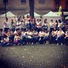 Flash-mob dello scorso anno per l'allattamento (foto Gruppo allattiAMOlo! e Gruppo Provinciale per promozione e sostegno allattamento materno di Ferrara)