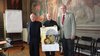 Padre Orazio Bruno, padre Cesare Berardi e il coordinartore Maurizio Olivari alla presentazione del Restauro cappella della chiesa di San Francesco