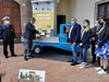 Il taglio del nastro dell'Apecar attrezzato il progetto "Con le frazioni" - Ferrara, 22 maggio 2021
