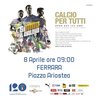 Locandina dell'evento per i 120 anni della Figc in piazza Ariostea a Ferrara domenica 8 aprile 2018