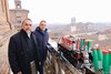 Moretti e Fornasini venerdì 29 dicembre 2023 durante i preparativi per i fuochi del Capodanno a Ferrara
