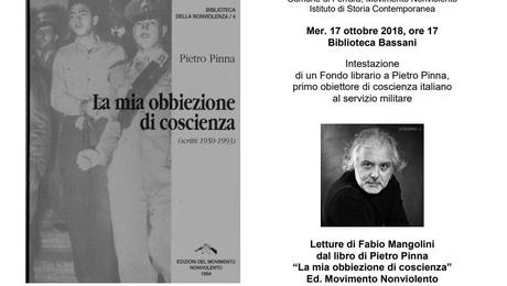 Inaugurazione del fondo librario Pietro Pinna su non violenza e obiezione di coscienza
