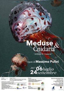 locandina della rassegna sulle meduse al Museo di storia naturale di Ferrara