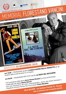 Memorial Florestano Vancini - Ferrara, 20 novembre 2018