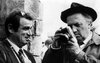 Foto Franco Pinna, fotografo di scena di Fellini, qui in foto insieme al celebre regista