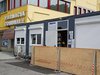 La farmacia provvisoria allestita nel container esterno in attesa del fine lavori