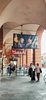 L'allestimento fotografico nei portici del Teatro Comunale Abbado