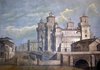 "Veduta del Castello Estense" di Giuseppe-Migliari )1822-1897) aiutato da Celestino Tommasi (1796-1868)