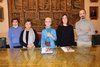 Presentazione iniziative Ama al Centro Rivana: le volontarie Daniela Piccinini e Laura Petrucci, la presidente di Ama Paola Rossi, l'assessore Cristina Coletti ed Edoardo Leziroli del centro Rivana (FVecch)