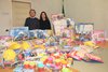Giocattoli pronti per la donazione da parte dell'Ordine dei Medici di Ferrara con ass. Cristina Coletti (fotoFVecch)