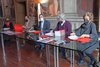 Presentazione del Programma di conferenze: da sinistra Daniela Cappagli, Angelo Andreotti il direttore Istituto Gramsci Nicola Alessandrini, ass. Marco Gulinelli e Anna Quarzi (fotoFVecch)