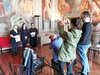 L'assessore Cristina Coletti (a centro) tra Milena Maltoni e Simonetta Botti di Cidas alla conferenza stampa di presentazione del progetto (foto GioM)