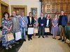 L'accoglienza della delegazione della città gemellata di Kaufbeuren con il vicesindaco Nicola Lodi e l'ass. Micol Guerrini