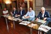 La presentazione della "Giostra del Borgo" in Municipio con il vicesindaco e assessore al Palio Nicola Lodi (foto FVecch)