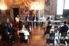 La presentazione della "Giostra del Borgo" in Municipio con il vicesindaco e assessore al Palio Nicola Lodi (foto FVecch)