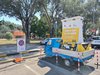 L'Apecar del Comune di Ferrara in sosta a Porotto
