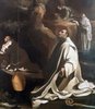 "San Bruno in preghiera" di Carlo Bononi (particolare) - Tempio di san Cristoforo alla Certosa di Ferrara