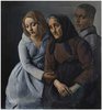 "Autoritratto con la madre e la sorella" di Achille Funi, 1924, inv. 0675, olio su tela, cm. 94 x 87