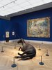 Apologo dell'unicorno a Potsdam con al centro scultura unicorno nero di Olaf Nicolai