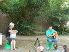 Cortile della Biblioteca Ariostea: Adriana Trondoli e Sauro Strozzi in una passata edizione di letture e musica proposte per festeggiare l'arrivo del Ferragosto