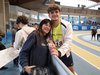 Atleta Peso Indoor Lorenzo Santese con l'allenatrice ad Ancona, 8 febbraio 2025