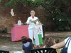 Rita Montanari in un'immagine d'archivio nel giardino della Biblioteca Ariostea di Ferrara