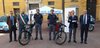 Biciclette alla polizia - Il sindaco Alan Fabbri con prefetto, questore e presidente della Camera di commercio