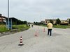 L'assessore Nicola Lodi a Boara per i lavori di realizzazione del nuovo attraversamento pedonale 