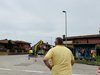 L'assessore Nicola Lodi a Boara per i lavori di realizzazione del nuovo attraversamento pedonale 