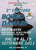 Locandina della manifestazione "Borgo Damare" - Ferrara 9-19 settembre 2021