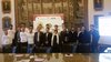 La squadra Krifi Caffè 4 Torri Volley Ferrara schierata per la presentazione in Comune del 10 ottobre 2016