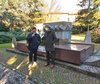 Pietro Di Natale e assessore Marco Gulinelli - Celebrazioni 90 anniversario scomparsa GBoldini - Certosa di Ferrara, 11 gennaio 2021