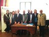 Il presidente del Conservatorio Colaiacovo, il direttore Scafati e il vice sindaco Massimo Maisto insieme ai dirigenti e ai presidenti di alcune realtà che collaborano con il Conservatorio