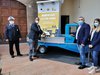 Il taglio del nastro dell'Apecar attrezzato il progetto "Con le frazioni" - Ferrara, 22 maggio 2021