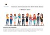 Copertina calendario iniziative per la ricorrenza Giornata della donna 2025