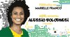 Locandina della realizzazione del murales per l'attivista uccisa Marielle Franco