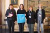 L'assessore Cristina Coletti(2.a da sinistra) con dottoressa Agostina Solinas, Marika Massarenti e Sonia Mangolini dell'associazione Nati Prima - Ferrara, 15 novembre 2021