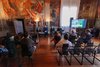 La presentazione del progetto Giardini di Cuniola nella sala dell'Arengo del Municipio di Ferrara