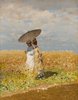 "Tra le spighe del grano" di Giuseppe De Nittis (olio su tavola, 1873, cm 35 x 27,5 collezione privata)