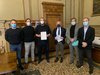 Rappresentanti di Confesercenti-Confcommercio accolti in Municipio dal sindaco Alan Fabbri - Ferrara, 4 febbraio 2021