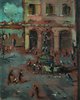 "Veduta di una piazza" di Filippo De Pisis, olio su tela - anni '40