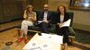 Francesca Mellone, l'assessore Massimo Maisto e Monica Farnetti alla presentazione di "Omaggio a Maria Bellonci"