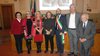 Chiara fabian (ass. Il Fiume), Andra Bucci, la giornalista Titti Marrone, Anna Quarzi, l'ass. Massimo Maisto, rappr Comunità ebraica, Finzi a Ferrara 1 febbraio 2018