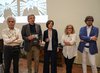 Presentazione del libro "Cerchiare il quadrato" su Franco Farina da sinistra Maurizio Bonora, l'assessore Gulinelli, e i curatori