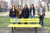 Endopank_panchina gialla al Parco Coletta con assessori Cristina Coletti e Nicola Lodi - Ferrara, 28 marzo 2022 (foto FVecch)