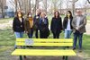 Endopank_panchina gialla al Parco Coletta con assessori Cristina Coletti e Nicola Lodi - Ferrara, 28 marzo 2022 (foto FVecch)