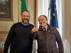 Il sindaco Alan Fabbri con Livio Leonardi