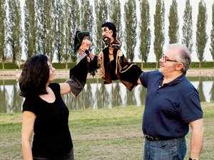La Compagnia Città di Ferrara con i burattini di Fagiolino